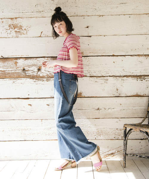 OLIVE des OLIVE(オリーブデオリーブ)の「サスペンダー付き ベイカーパンツ(デニムパンツ・レディース・ブルー/ブルー系その他・FREE)」の19枚目の写真