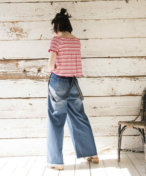 OLIVE des OLIVE(オリーブデオリーブ)の「サスペンダー付き ベイカーパンツ(デニムパンツ・レディース・ブルー/ブルー系その他・FREE)」の20枚目の写真