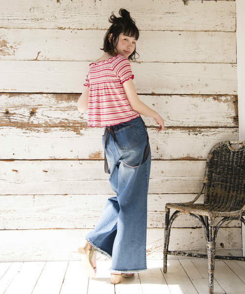 OLIVE des OLIVE(オリーブデオリーブ)の「サスペンダー付き ベイカーパンツ(デニムパンツ・レディース・ブルー/ブルー系その他・FREE)」の21枚目の写真