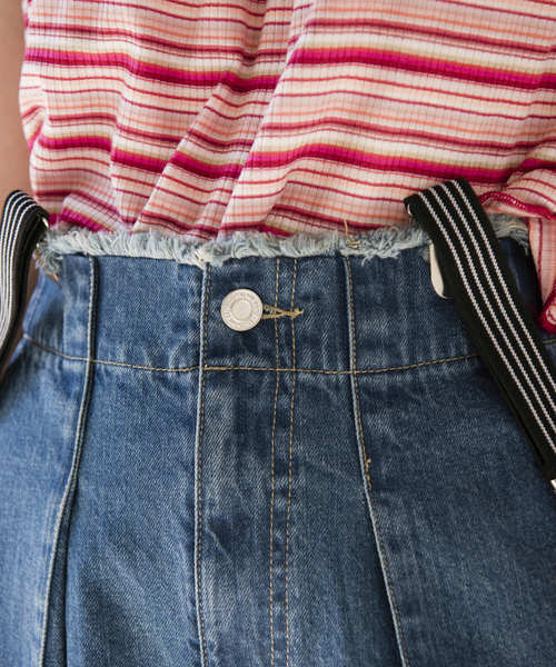OLIVE des OLIVE(オリーブデオリーブ)の「サスペンダー付き ベイカーパンツ(デニムパンツ・レディース・ブルー/ブルー系その他・FREE)」の5枚目の写真