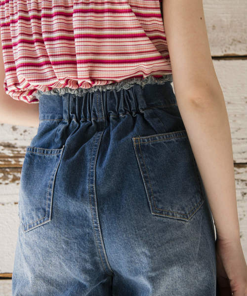 OLIVE des OLIVE(オリーブデオリーブ)の「サスペンダー付き ベイカーパンツ(デニムパンツ・レディース・ブルー/ブルー系その他・FREE)」の7枚目の写真