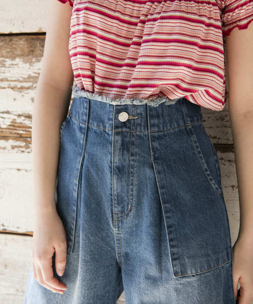 OLIVE des OLIVE(オリーブデオリーブ)の「サスペンダー付き ベイカーパンツ(デニムパンツ・レディース・ブルー/ブルー系その他・FREE)」の8枚目の写真