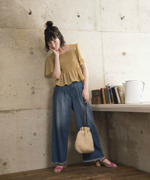 OLIVE des OLIVE(オリーブデオリーブ)の「サスペンダー付き ベイカーパンツ(デニムパンツ・レディース・ブルー/ブルー系その他・FREE)」の11枚目の写真