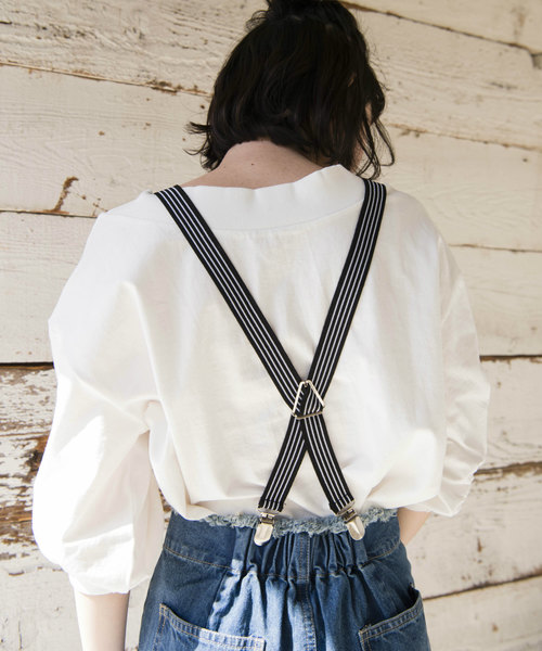 OLIVE des OLIVE(オリーブデオリーブ)の「サスペンダー付き ベイカーパンツ(デニムパンツ・レディース・ブルー/ブルー系その他・FREE)」の17枚目の写真