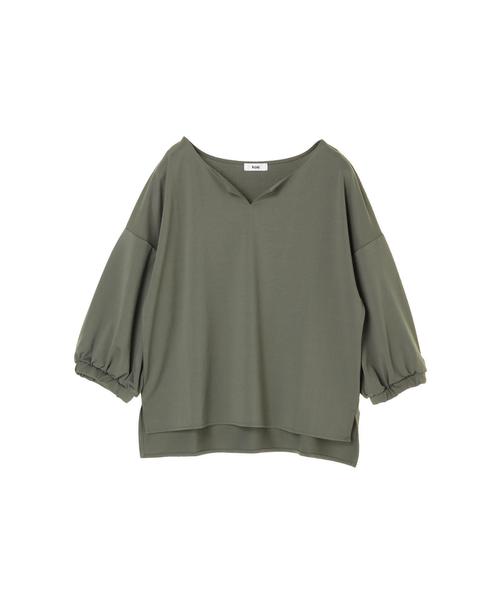 koe（コエ）の「・キーネック袖ボリュームプルオーバー（Tシャツ/カットソー・レディース・オフホワイト/ライトブラウン/カーキ/ネイビー・FREE）」の16枚目の写真