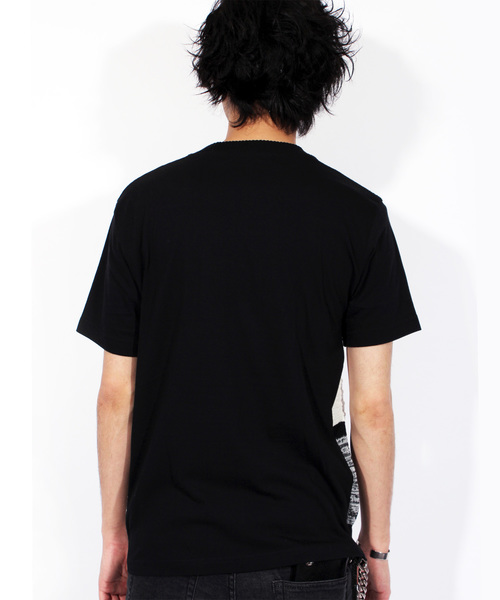 ８(eight)（エイト）の「ボーダー ニット 切替 半袖Tシャツ（Tシャツ/カットソー・メンズ・ホワイト/ブラック/ネイビー・LARGE/X-LARGE/MEDIUM）」の8枚目の写真