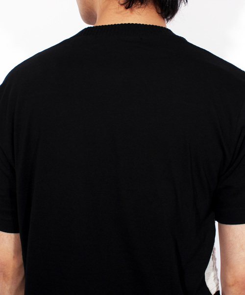 ８(eight)（エイト）の「ボーダー ニット 切替 半袖Tシャツ（Tシャツ/カットソー・メンズ・ホワイト/ブラック/ネイビー・LARGE/X-LARGE/MEDIUM）」の16枚目の写真