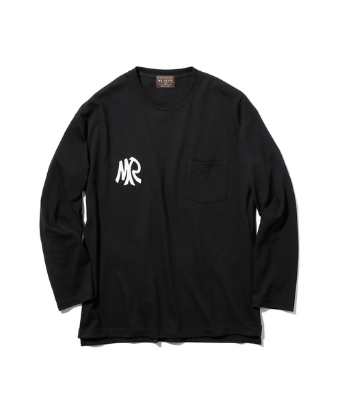 MR.OLIVE(ミスターオリーブ)の「< 直営店限定 > NEW MR EMBLEM / BIG SILHOUETTE POCKET LONGSLEEVE T-SHIRT(Tシャツ/カットソー・メンズ・ブラック/グレー/オフホワイト・SMALL/MEDIUM/LARGE/X-LARGE)」の5枚目の写真