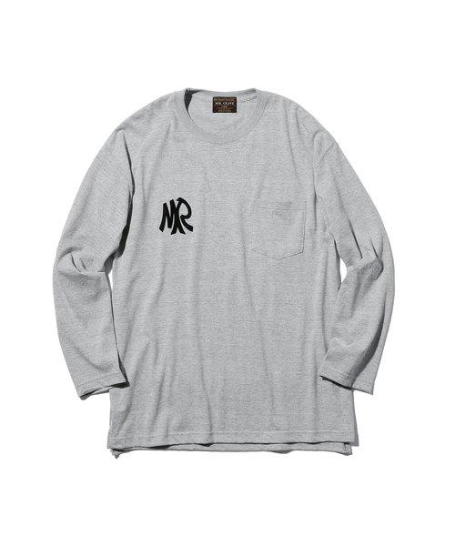 MR.OLIVE(ミスターオリーブ)の「< 直営店限定 > NEW MR EMBLEM / BIG SILHOUETTE POCKET LONGSLEEVE T-SHIRT(Tシャツ/カットソー・メンズ・ブラック/グレー/オフホワイト・SMALL/MEDIUM/LARGE/X-LARGE)」の6枚目の写真