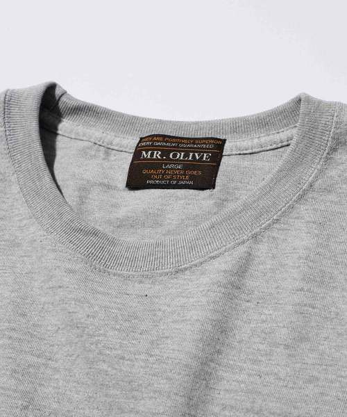 MR.OLIVE(ミスターオリーブ)の「< 直営店限定 > NEW MR EMBLEM / BIG SILHOUETTE POCKET LONGSLEEVE T-SHIRT(Tシャツ/カットソー・メンズ・ブラック/グレー/オフホワイト・SMALL/MEDIUM/LARGE/X-LARGE)」の8枚目の写真