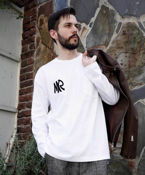 MR.OLIVE(ミスターオリーブ)の「< 直営店限定 > NEW MR EMBLEM / BIG SILHOUETTE POCKET LONGSLEEVE T-SHIRT(Tシャツ/カットソー・メンズ・ブラック/グレー/オフホワイト・SMALL/MEDIUM/LARGE/X-LARGE)」の14枚目の写真
