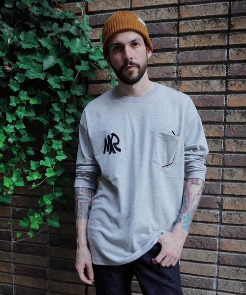 MR.OLIVE(ミスターオリーブ)の「< 直営店限定 > NEW MR EMBLEM / BIG SILHOUETTE POCKET LONGSLEEVE T-SHIRT(Tシャツ/カットソー・メンズ・ブラック/グレー/オフホワイト・SMALL/MEDIUM/LARGE/X-LARGE)」の20枚目の写真