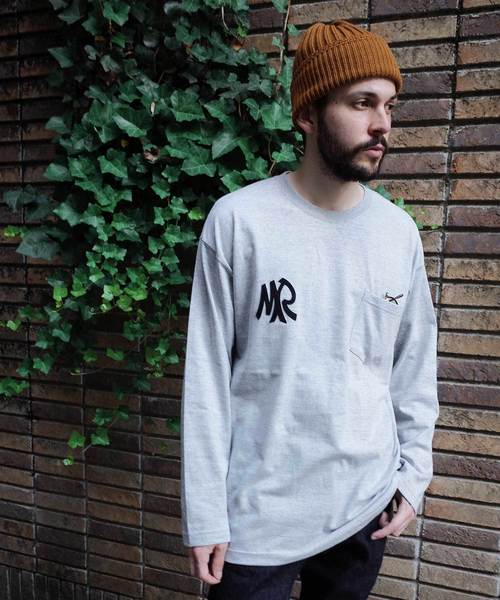 MR.OLIVE(ミスターオリーブ)の「< 直営店限定 > NEW MR EMBLEM / BIG SILHOUETTE POCKET LONGSLEEVE T-SHIRT(Tシャツ/カットソー・メンズ・ブラック/グレー/オフホワイト・SMALL/MEDIUM/LARGE/X-LARGE)」の21枚目の写真