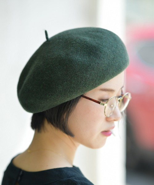 rps（アールピーエス）の「ウールベレー帽（ハンチング/ベレー帽・レディース・チャコールグレー/ライトグレー/ブラック/ベージュ/ネイビー/ブラウン/レッド/グリーン/キャメル/グレー/ダークベージュ/ダークパープル/オレンジ系その他/ボルドー/ラベンダー/ライトベージュ/モカ/ダークグリーン/ブラック系その他2/杢グレー/ダークブラウン・フリー）」の14枚目の写真