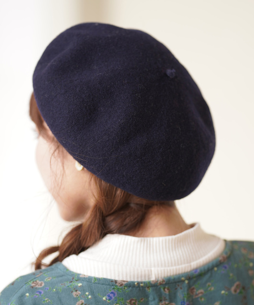 rps（アールピーエス）の「ウールベレー帽（ハンチング/ベレー帽・レディース・チャコールグレー/ライトグレー/ブラック/ベージュ/ネイビー/ブラウン/レッド/グリーン/キャメル/グレー/ダークベージュ/ダークパープル/オレンジ系その他/ボルドー/ラベンダー/ライトベージュ/モカ/ダークグリーン/ブラック系その他2/杢グレー/ダークブラウン・フリー）」の15枚目の写真