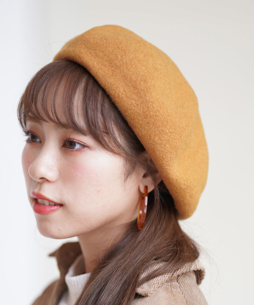 rps（アールピーエス）の「ウールベレー帽（ハンチング/ベレー帽・レディース・チャコールグレー/ライトグレー/ブラック/ベージュ/ネイビー/ブラウン/レッド/グリーン/キャメル/グレー/ダークベージュ/ダークパープル/オレンジ系その他/ボルドー/ラベンダー/ライトベージュ/モカ/ダークグリーン/ブラック系その他2/杢グレー/ダークブラウン・フリー）」の18枚目の写真