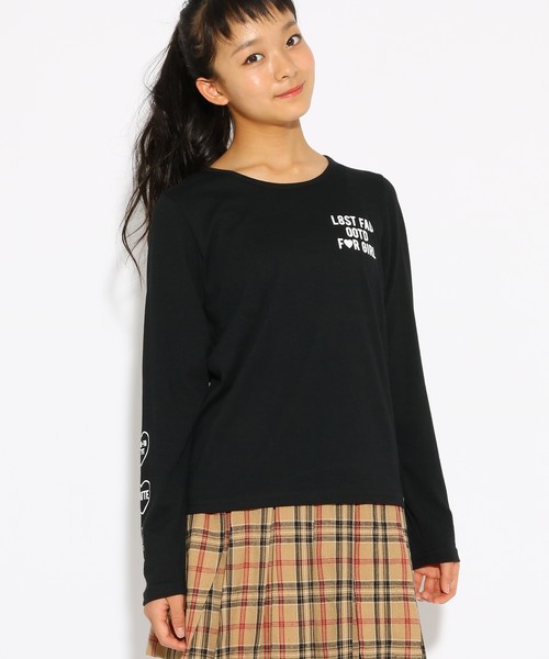 セール トップス Online Select ロンt Tシャツ カットソー Pink Latte ピンクラテ のファッション トリプルハートロゴ 即出荷セール特価