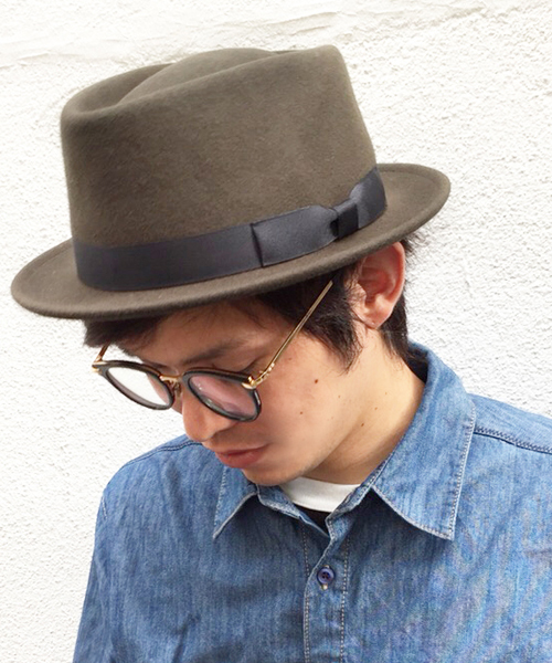 Ruben（ルーベン）の「ポケッタブル Dトップ フェルト中折れ（ハット・メンズ・ブラック/グレー/カーキ/キャメル/ワイン・XL）」の4枚目の写真