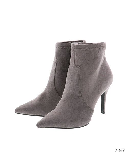 RANDA（ランダ）の「ストレッチショートブーツ（ブーツ・レディース・ブラック/ベージュ系その他/グレー・L/M/S/LL）」の3枚目の写真