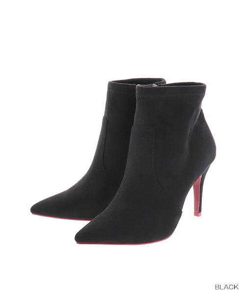 RANDA（ランダ）の「ストレッチショートブーツ（ブーツ・レディース・ブラック/ベージュ系その他/グレー・L/M/S/LL）」の2枚目の写真