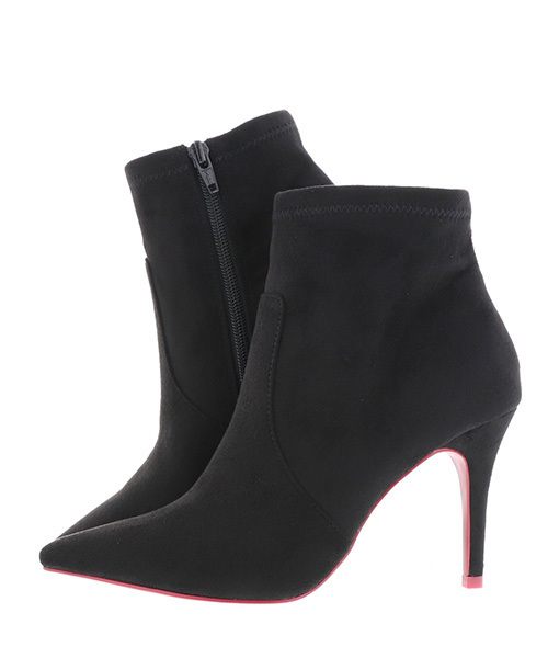 RANDA（ランダ）の「ストレッチショートブーツ（ブーツ・レディース・ブラック/ベージュ系その他/グレー・L/M/S/LL）」の5枚目の写真