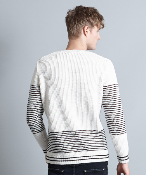 5351 POUR LES HOMMES(ゴーサンゴーイチプールオム)の「ハイストレッチリリープルオーバーニット(ニット/セーター・メンズ・オフホワイト・44/46/48)」の11枚目の写真