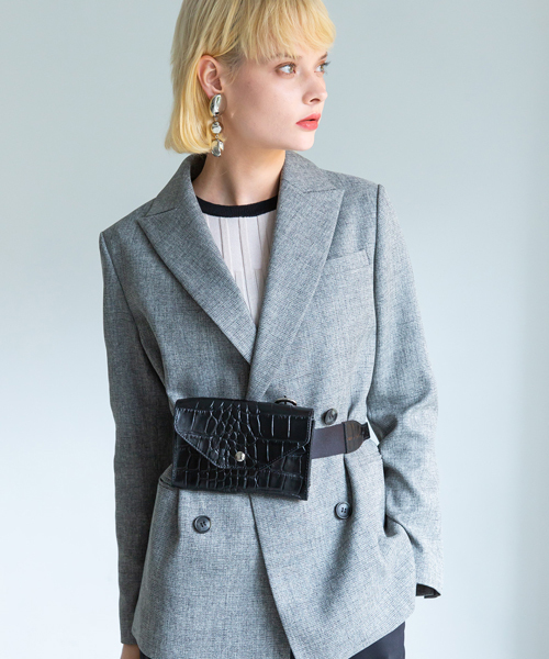 STUDIOUS ストライプ テーラードジャケット グレー STUDIOUSグレー テーラードジャケット STUDIOUS ストライプ テーラード