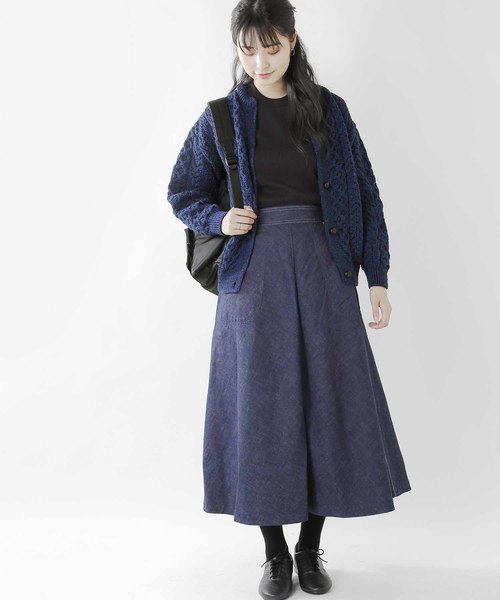 aran WOOLLEN MILLS（アランウーレンミルズ）の「「Aran Woollen Mills / アランウーレンミルズ」アイリッシュウールニットカーディガン（カーディガン/ボレロ・レディース・ホワイト/チャコールグレー/ダークグリーン/ネイビー/グレー/グレイッシュベージュ・XXL）」の13枚目の写真