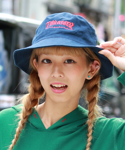 WEGO(ウィゴー)の「WEGO/THRASHERバケットハット(ハット・メンズ・ホワイト/ブラック/ネイビー・FREE)」の3枚目の写真