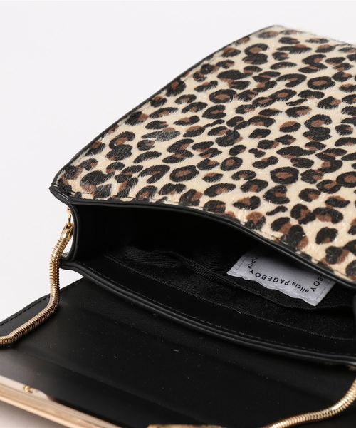 PAGEBOY（ページボーイ）の「プレートスクエアミニBAG（ショルダーバッグ・レディース・ブラック/レオパード/アニマル・FREE）」の7枚目の写真