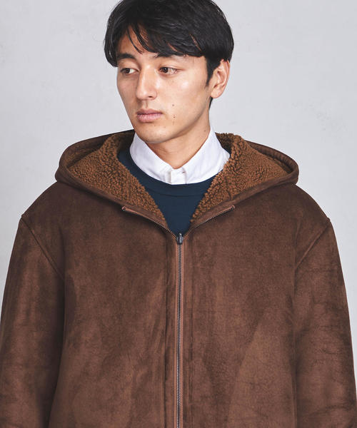 UNITED ARROWS フード付きジャケット ブラウン UNITED ARROWS LTD. フード付きダウンジャケット ブラウン系 - メルカリ