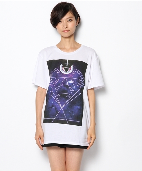 DANCE LB-03(ダンス エルビー・ゼロスリー)の「トライアングル BOYS Tシャツ(Tシャツ/カットソー・レディース・ホワイト系/ブラック系・FREE)」の1枚目の写真