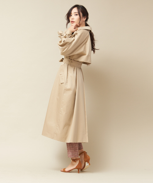 qualite(カリテ)の「リボンスリーブトレンチコート(トレンチコート・レディース・ベージュ/カーキ・38/36)」の16枚目の写真
