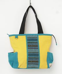 Amina（アミナ）の「【チャイハネ】ネパール織り×無地BIGトートバッグ（トートバッグ）」