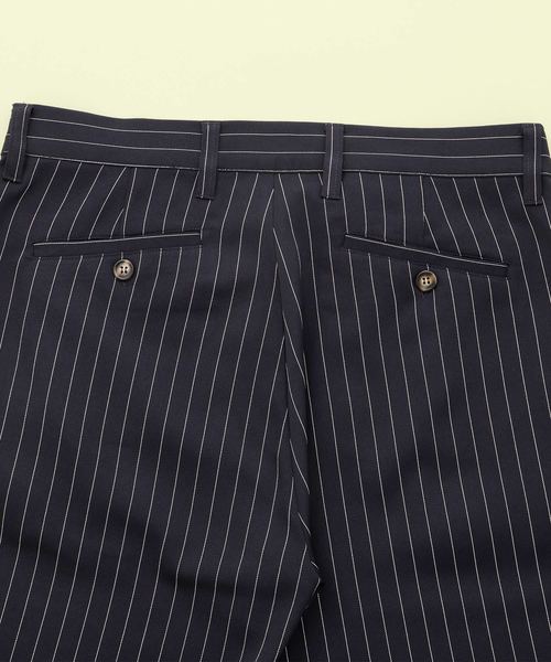 EMMA CLOTHES（エマクローズ）の「ピンストライプスリムトラウザーズ（その他パンツ・メンズ・ブラック/ネイビー・M/L/XL）」の9枚目の写真