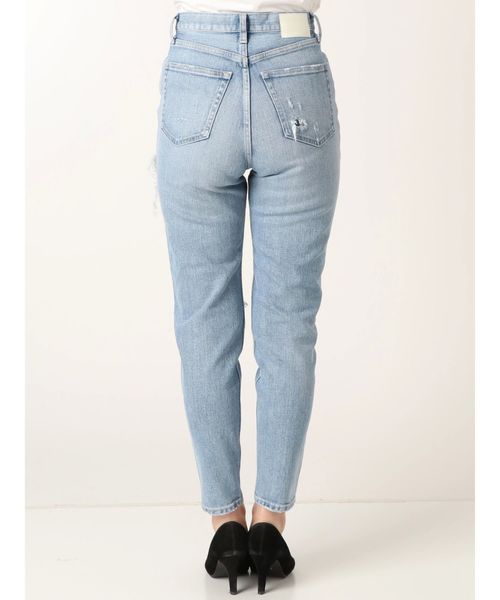 GYDA(ジェイダ)の「GROUNGE DAMAGE ペグトップデニムパンツ(デニムパンツ・レディース・ライトブルー/ブルー・SMALL/MEDIUM/X-SMALL)」の9枚目の写真