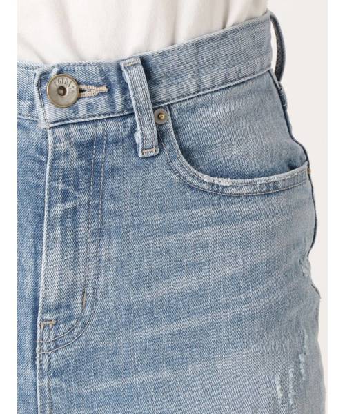 GYDA(ジェイダ)の「GROUNGE DAMAGE ペグトップデニムパンツ(デニムパンツ・レディース・ライトブルー/ブルー・SMALL/MEDIUM/X-SMALL)」の8枚目の写真