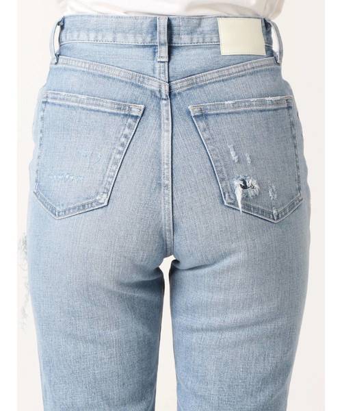 GYDA(ジェイダ)の「GROUNGE DAMAGE ペグトップデニムパンツ(デニムパンツ・レディース・ライトブルー/ブルー・SMALL/MEDIUM/X-SMALL)」の7枚目の写真