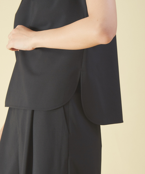 qualite（カリテ）の「《吸汗速乾・UVカット・接触冷感・透け防止》ドライスラブシャツ（シャツ/ブラウス・レディース・ブラック/グレー/ホワイト・38/36）」の13枚目の写真