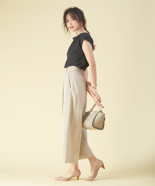 qualite（カリテ）の「《吸汗速乾・UVカット・接触冷感・透け防止》ドライスラブシャツ（シャツ/ブラウス・レディース・ブラック/グレー/ホワイト・38/36）」の20枚目の写真