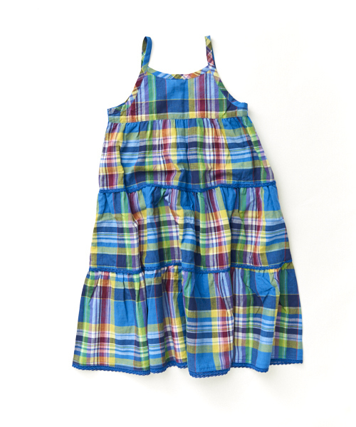 RUGGEDWORKS（ラゲッドワークス）の「マドラスチェックロングドレス（その他パンツ・キッズ・ブルー/ピンク・140cm/130cm/90cm/110cm/100cm/120cm）」の5枚目の写真