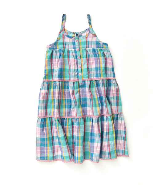 RUGGEDWORKS（ラゲッドワークス）の「マドラスチェックロングドレス（その他パンツ・キッズ・ブルー/ピンク・140cm/130cm/90cm/110cm/100cm/120cm）」の7枚目の写真