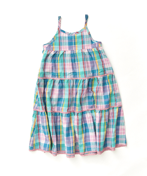 RUGGEDWORKS（ラゲッドワークス）の「マドラスチェックロングドレス（その他パンツ・キッズ・ブルー/ピンク・140cm/130cm/90cm/110cm/100cm/120cm）」の8枚目の写真
