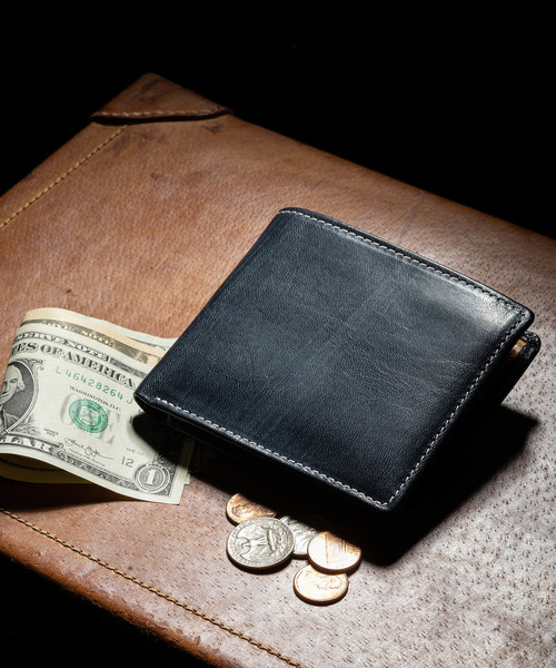 MURA（ムラ）の「イタリアン/フルグレイン レザー スキミング防止 二つ折り財布（財布・メンズ・ブラック/ダークブラウン/キャメル/ブラック系その他/ブルー系その他/ネイビー/グリーン・FREE）」の6枚目の写真