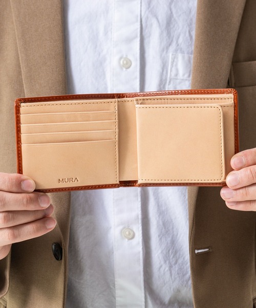 MURA(ムラ)の「イタリアン/フルグレイン レザー スキミング防止 二つ折り財布(財布・メンズ・ブラック/ダークブラウン/キャメル/ブラック系その他/ブルー系その他/ネイビー/グリーン・FREE)」の18枚目の写真
