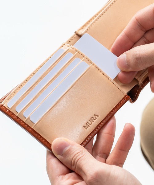 MURA(ムラ)の「イタリアン/フルグレイン レザー スキミング防止 二つ折り財布(財布・メンズ・ブラック/ダークブラウン/キャメル/ブラック系その他/ブルー系その他/ネイビー/グリーン・FREE)」の20枚目の写真