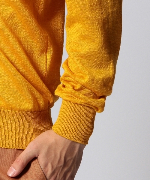 UNITED ARROWS（ユナイテッドアローズ）の「UAB カラードリネン　ハイゲージカーディガン ◆（カーディガン/ボレロ・メンズ・ロイヤルブルー/イエロー/ケリー・SMALL/X-SMALL/X-LARGE/LARGE/MEDIUM）」の9枚目の写真