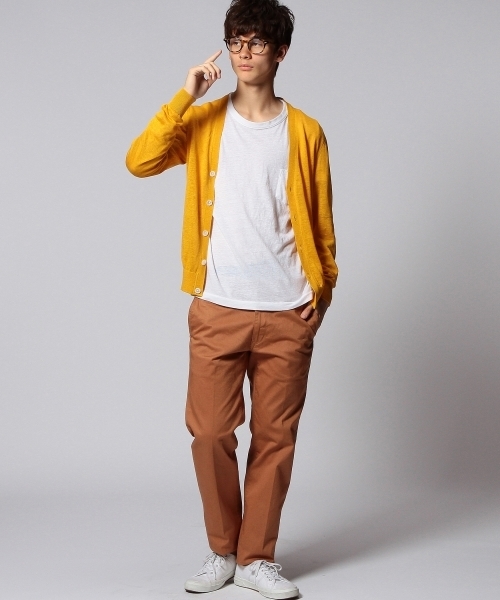 UNITED ARROWS（ユナイテッドアローズ）の「UAB カラードリネン　ハイゲージカーディガン ◆（カーディガン/ボレロ・メンズ・ロイヤルブルー/イエロー/ケリー・SMALL/X-SMALL/X-LARGE/LARGE/MEDIUM）」の5枚目の写真