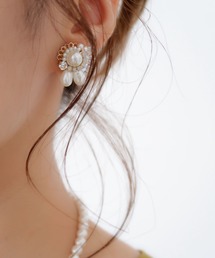 【Cupid Heart】結婚式イヤリング ガーデニアイヤリング