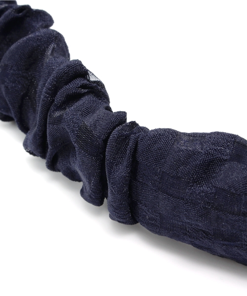 CIAOPANIC（チャオパニック）の「【Ciaopanic】チェックオーガンジーヘアバンド（ヘアバンド・レディース・ブラック/ベージュ/ネイビー・0）」の6枚目の写真